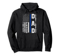 Proud Police Dad Police Officer Father Hoodie - Minimalist Print Men Women - T-Shirt, Sweatshirt, Hoodie