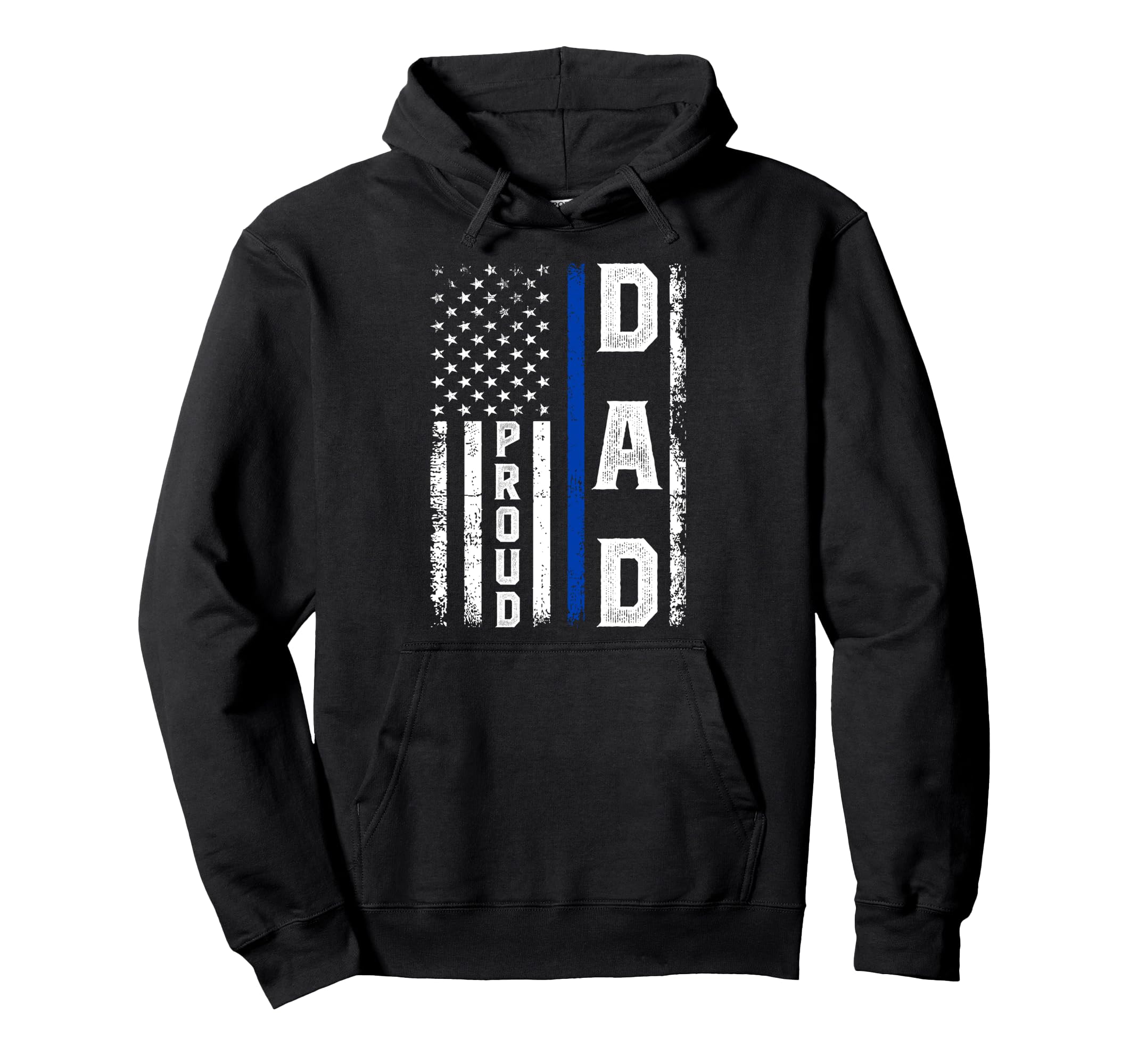 Proud Police Dad Police Officer Father Hoodie - Minimalist Print Men Women - T-Shirt, Sweatshirt, Hoodie
