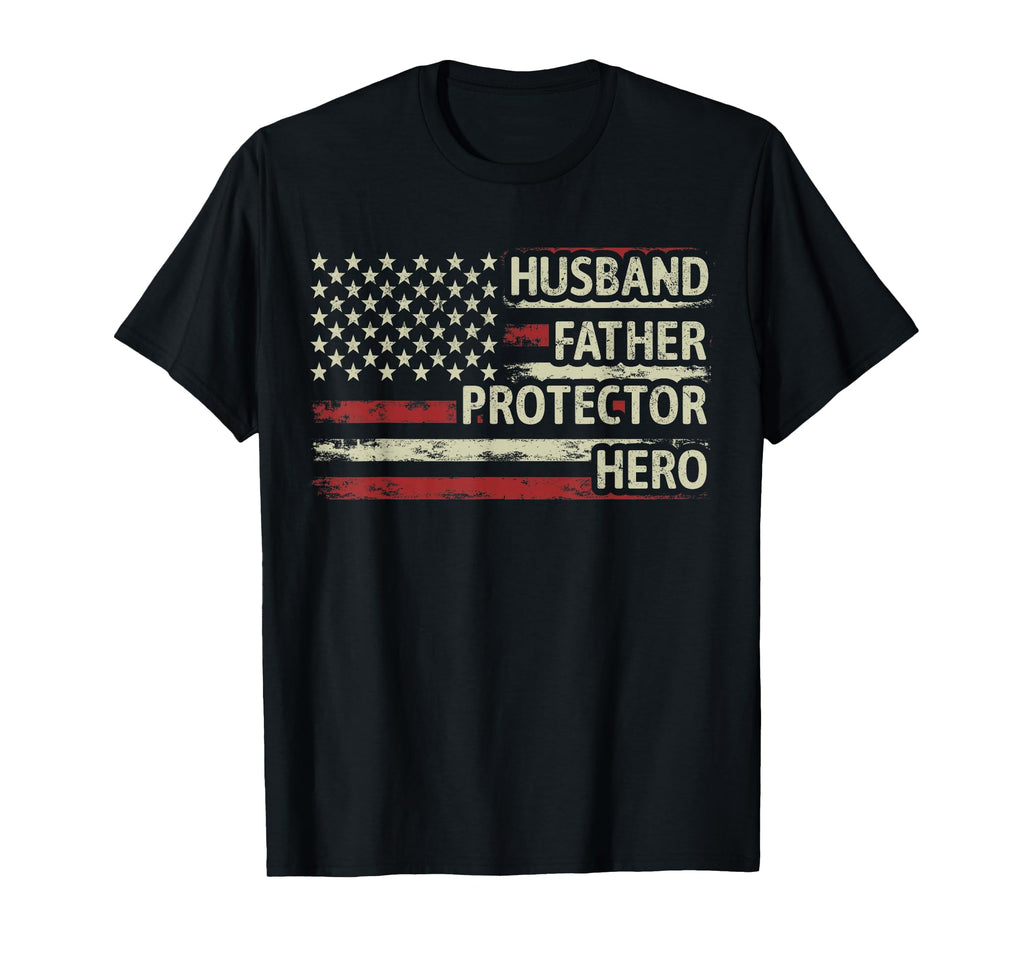 Mens Husband Father Protector Hero T-Shirt - Streetwear Style Men Women - T-Shirt, Sweatshirt, Hoodie