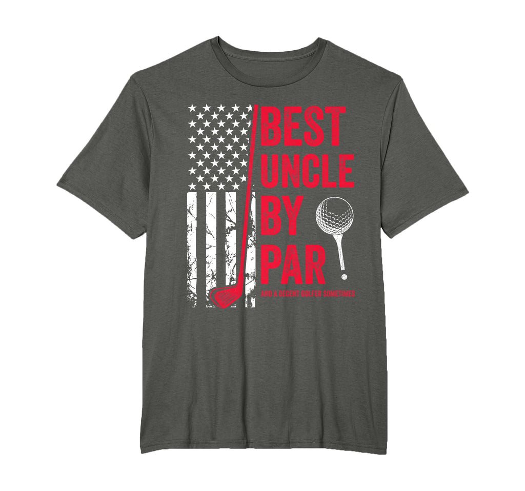 Best Uncle Par Usa Flag Golf Fathers T-Shirt - Minimalist Print Men Women - T-Shirt, Sweatshirt, Hoodie