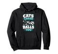 Cats Chase Balls Too Soccer Cat Fan Hoodie - Custom Art Print Men Women - T-Shirt, Sweatshirt, Hoodie