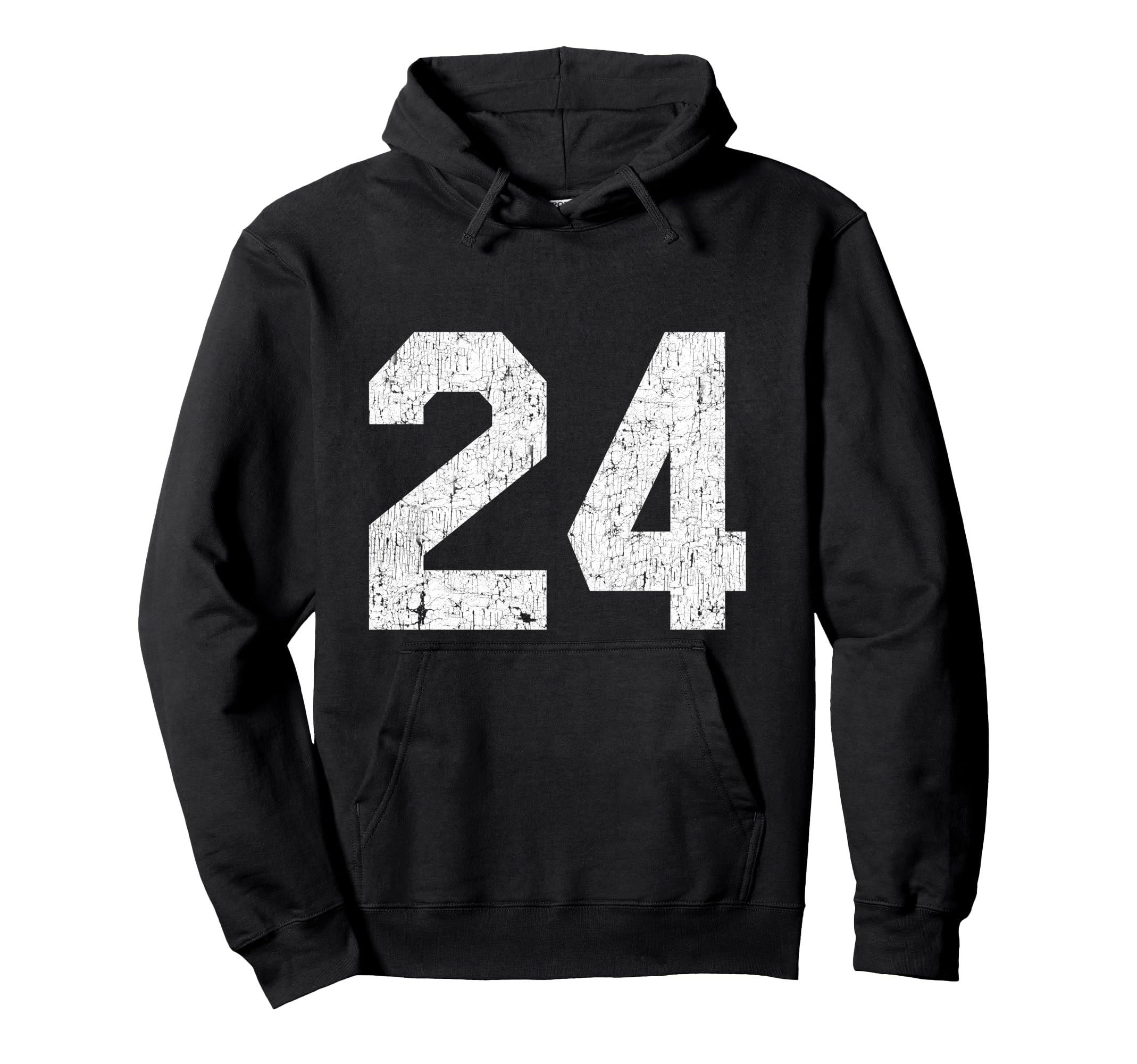 24 Jersey Uniform Varsity Sports Number Hoodie - Trendy Graphic for Adults - T-Shirt, Sweatshirt, Hoodie