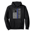 Michigan Thin Blue Line Police Flag Hoodie - Streetwear Style for Adults - T-Shirt, Sweatshirt, Hoodie