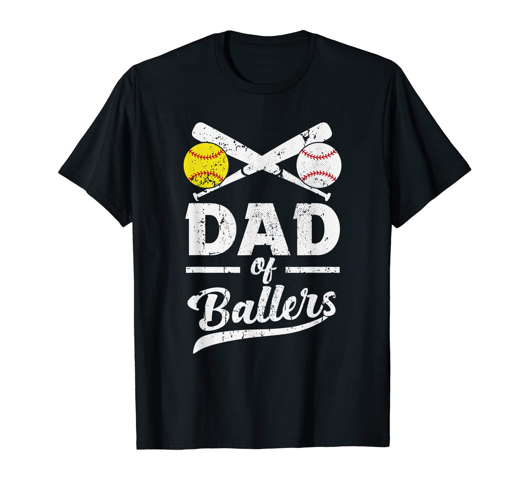Dad Ballers Softball Baseball T-Shirt - Custom Art Print Men Women - T-Shirt, Sweatshirt, Hoodie