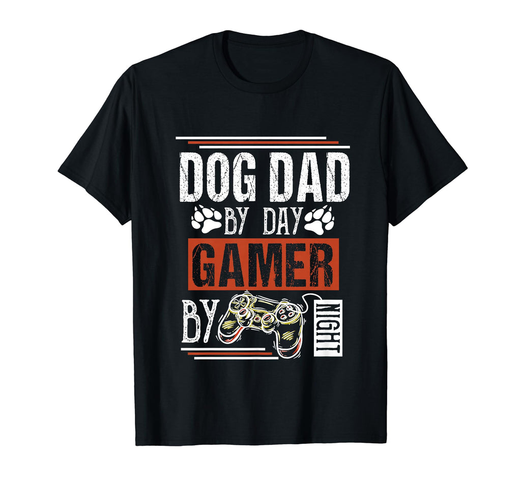 Mens Dog Dad Day Gamer Night Fathers T-Shirt - Novelty Apparel for Adults - T-Shirt, Sweatshirt, Hoodie