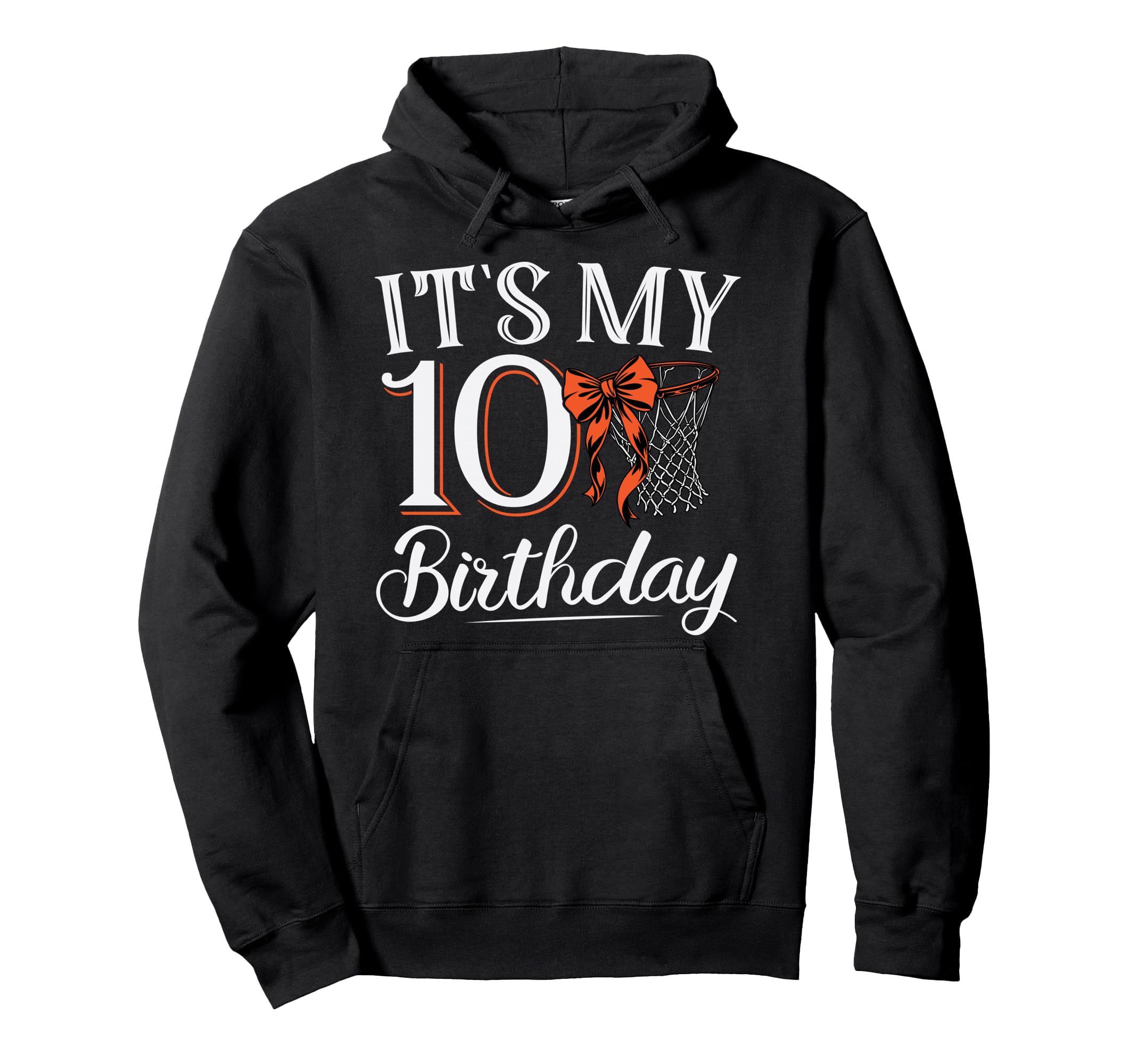 Orange Coquette Basketball Its My 10 Hoodie - Novelty Apparel Men Women - T-Shirt, Sweatshirt, Hoodie