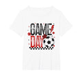 Game Day Soccer Season Checkered T-Shirt - Casual Everyday Wear for Adults - T-Shirt, Sweatshirt, Hoodie
