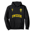 Sweden Team No 7 Sports Swedish Hoodie - Casual Everyday Wear for Adults - T-Shirt, Sweatshirt, Hoodie