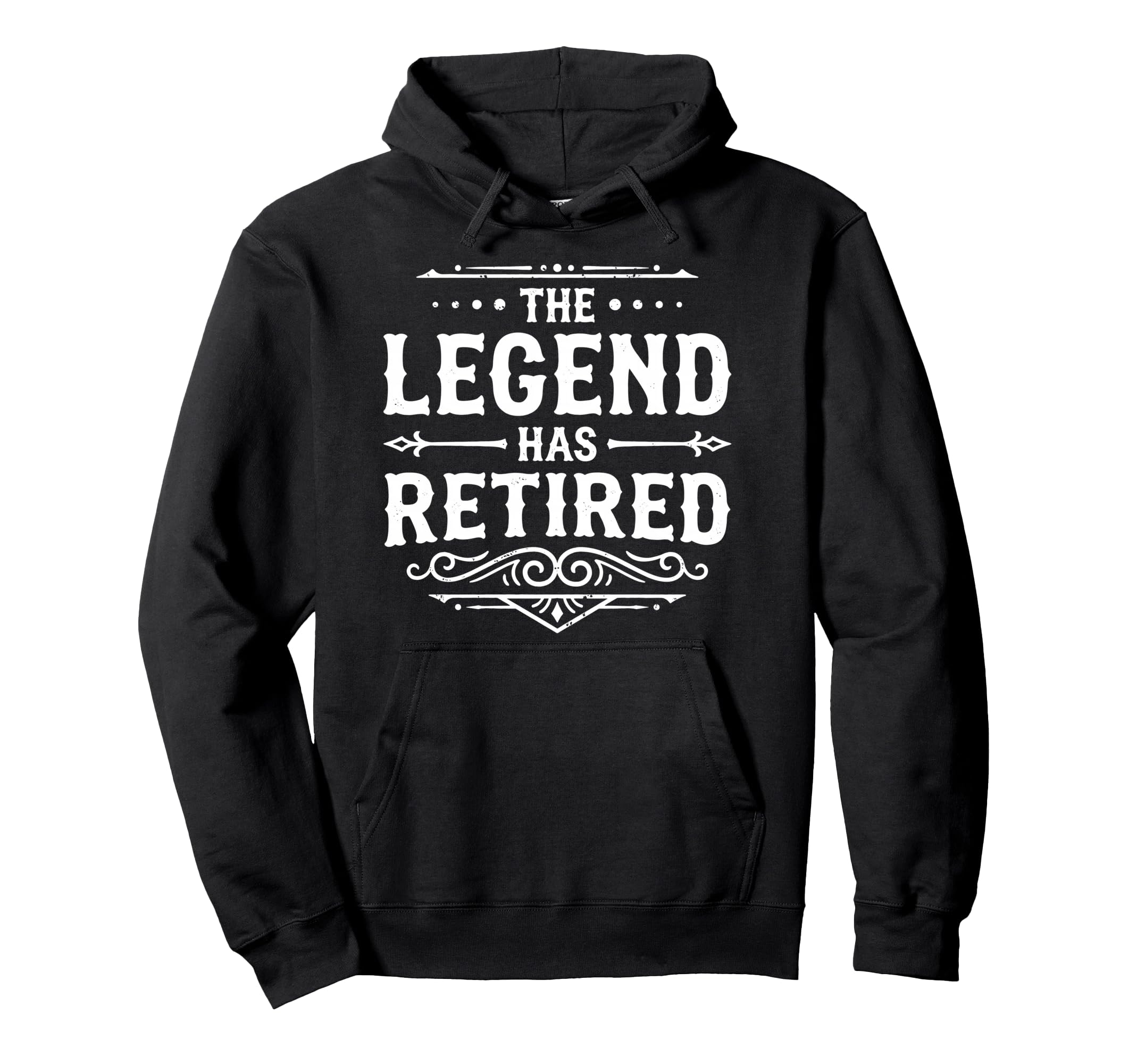 Legend Has Retired Retirement Party Hoodie - Minimalist Print for Adults - T-Shirt, Sweatshirt, Hoodie