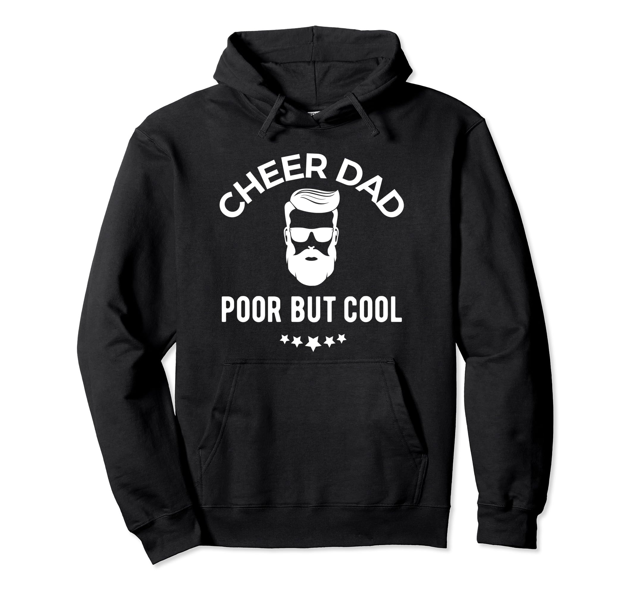 Cheer Dad Bearded Cheerleading Funny Hoodie - Custom Art Print Unisex - T-Shirt, Sweatshirt, Hoodie