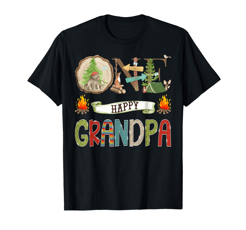 One Happy Grandpa Camper 1St Birthday T-Shirt - Unique Graphic Men Women - T-Shirt, Sweatshirt, Hoodie