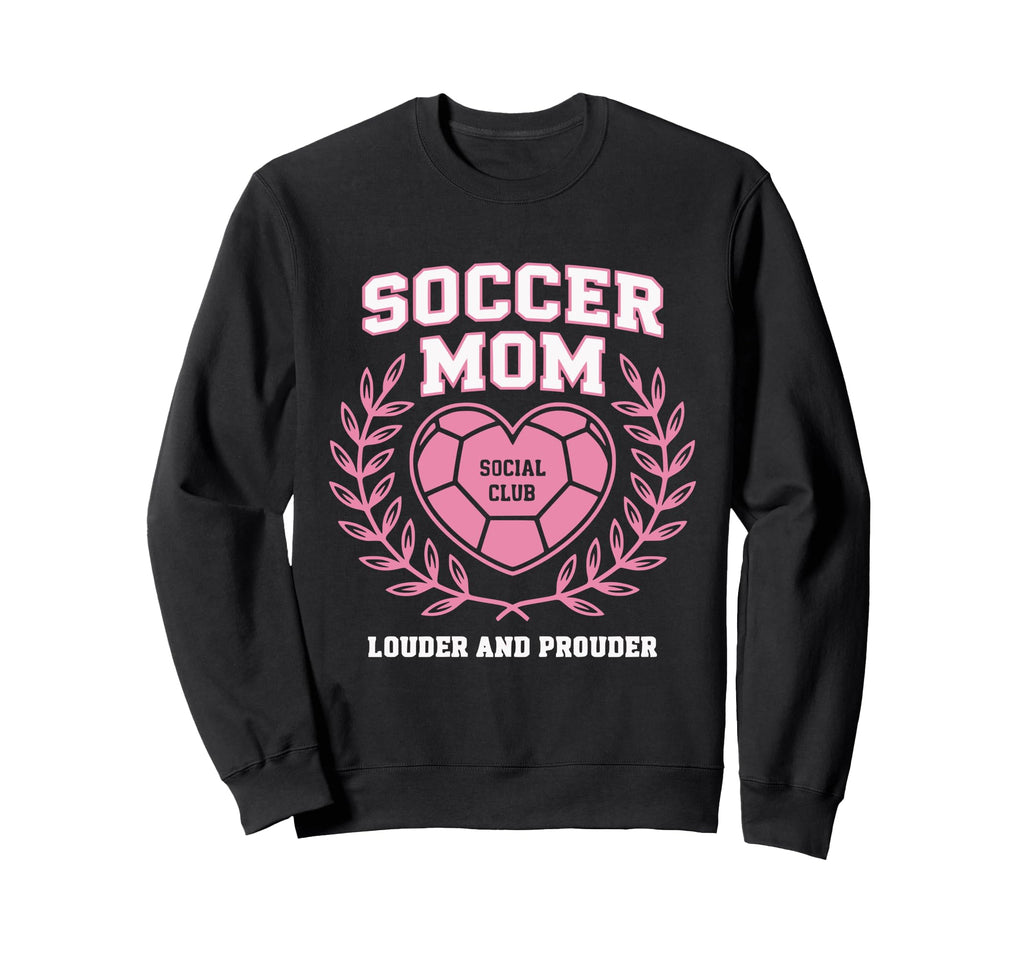 Soccer Mom Social Club Heart Sweatshirt - Unique Graphic for Adults - T-Shirt, Sweatshirt, Hoodie