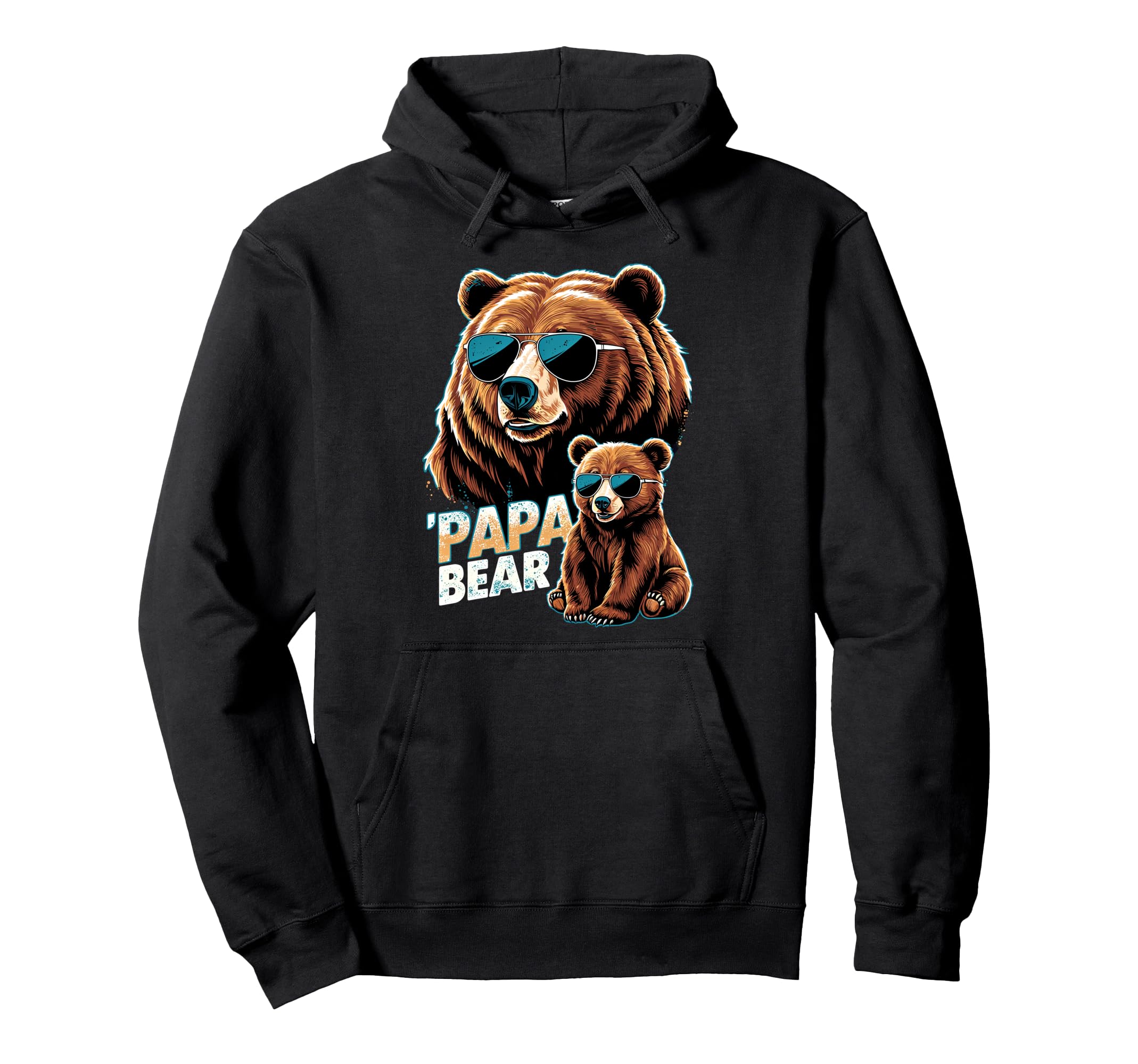 Papa Bear Husband Father Family Fathers Day Hoodie - Unique Graphic Unisex - T-Shirt, Sweatshirt, Hoodie
