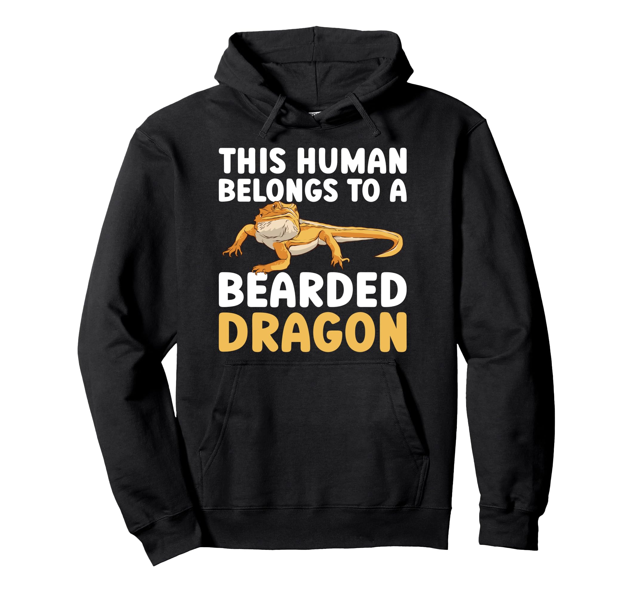 Human Belongs To Bearded Dragon Owner Hoodie - Graphic Print Unisex - T-Shirt, Sweatshirt, Hoodie