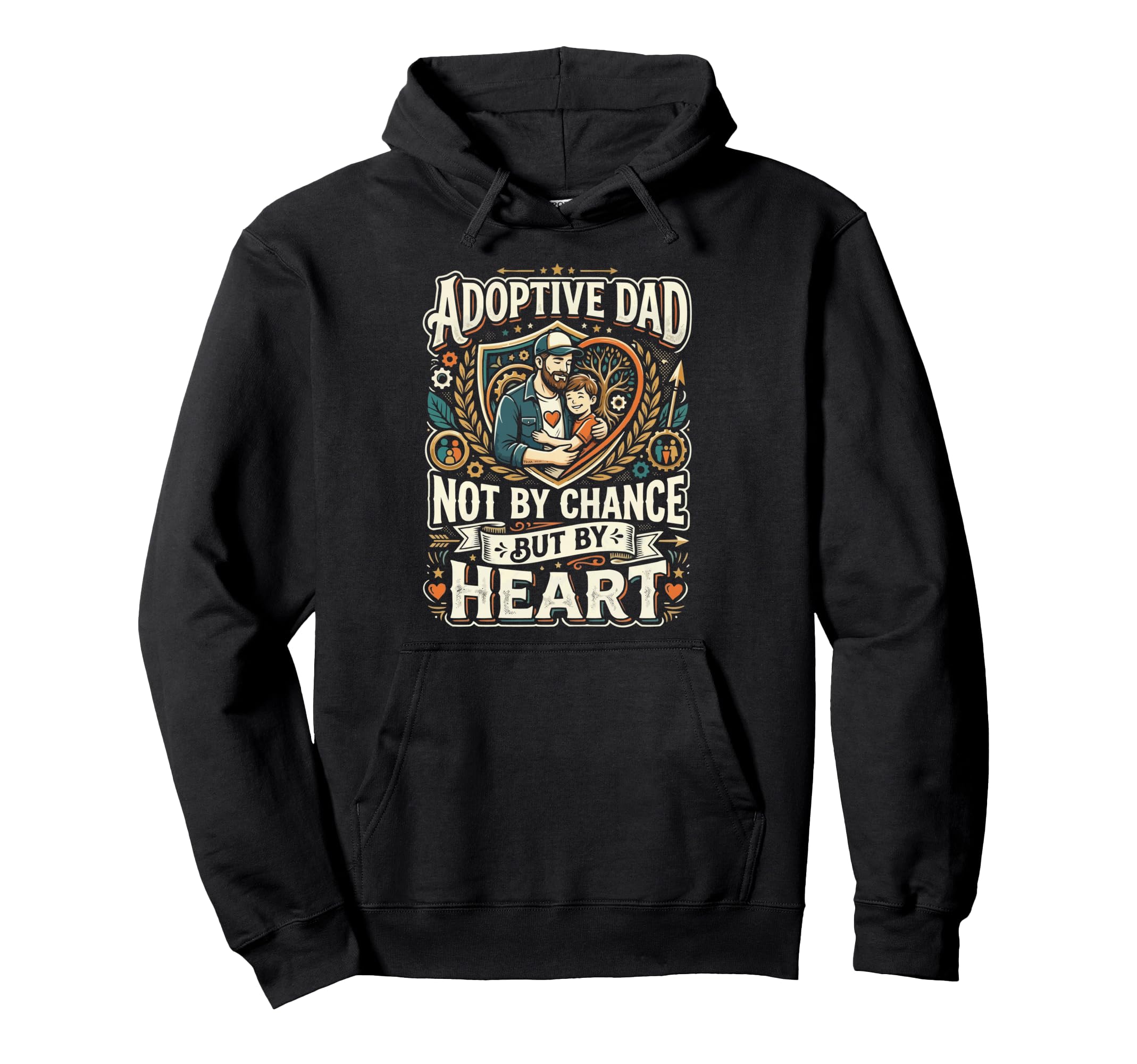 Adoptive Dad Adoption Fathers Day Hoodie - Aesthetic Graphic Men Women - T-Shirt, Sweatshirt, Hoodie