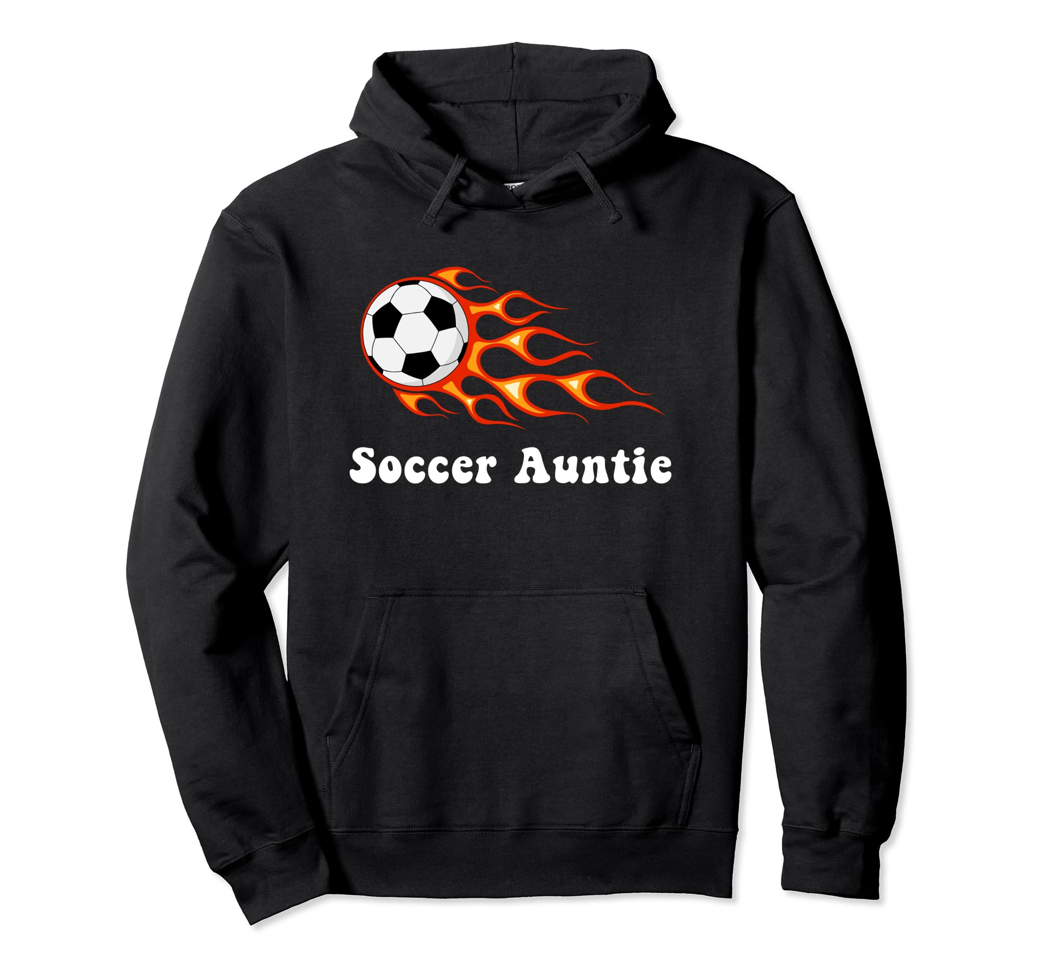 Soccer Auntie Groovy Sports Aunt Hoodie - Fun Novelty Design for Adults - T-Shirt, Sweatshirt, Hoodie