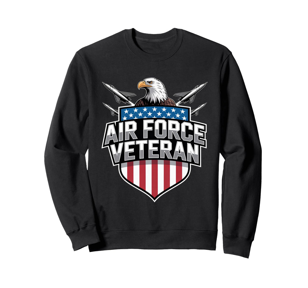 Air Force Veteran Us American Flag Sweatshirt - Graphic Print Men Women - T-Shirt, Sweatshirt, Hoodie