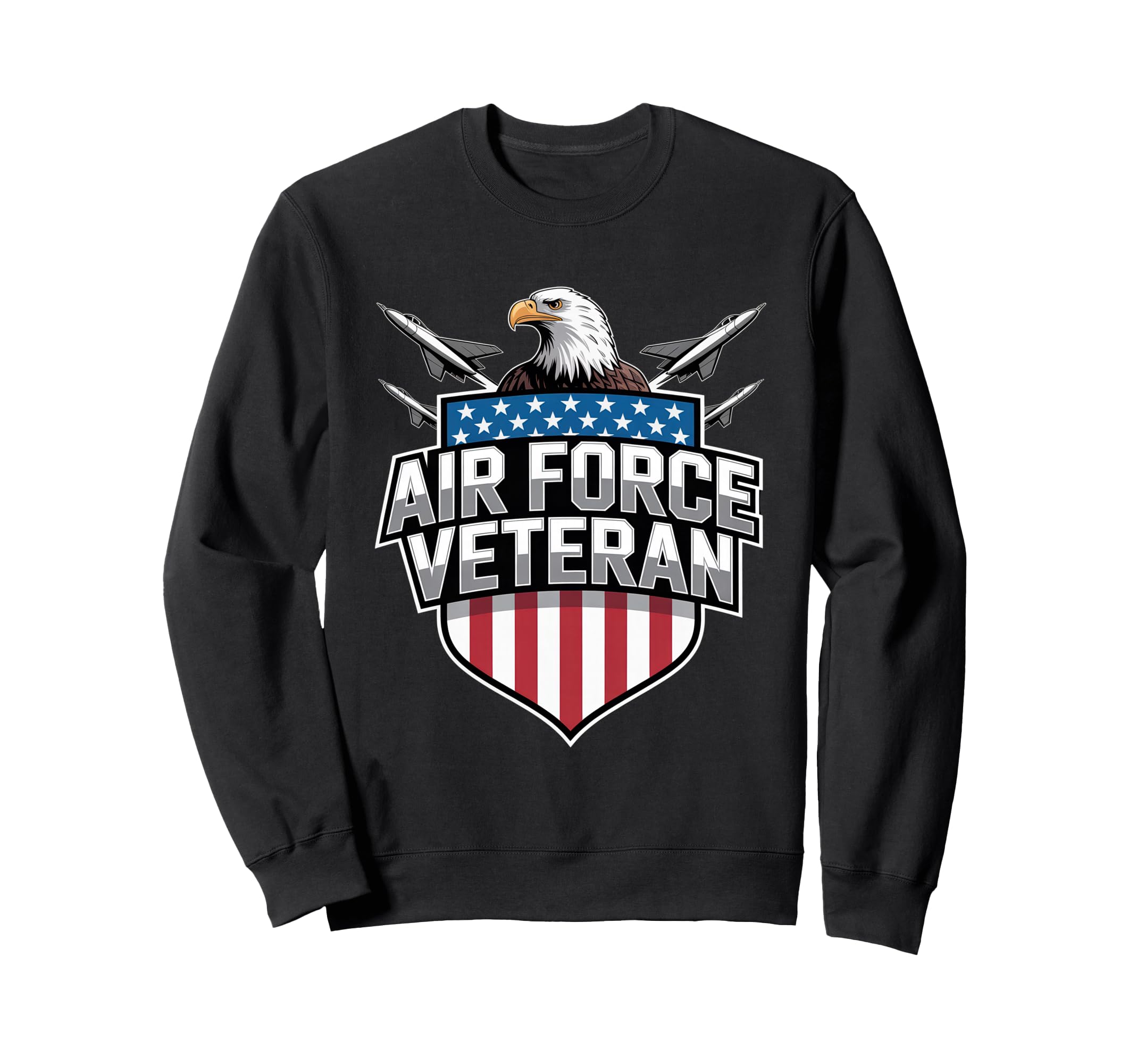 Air Force Veteran Us American Flag Sweatshirt - Graphic Print Men Women - T-Shirt, Sweatshirt, Hoodie