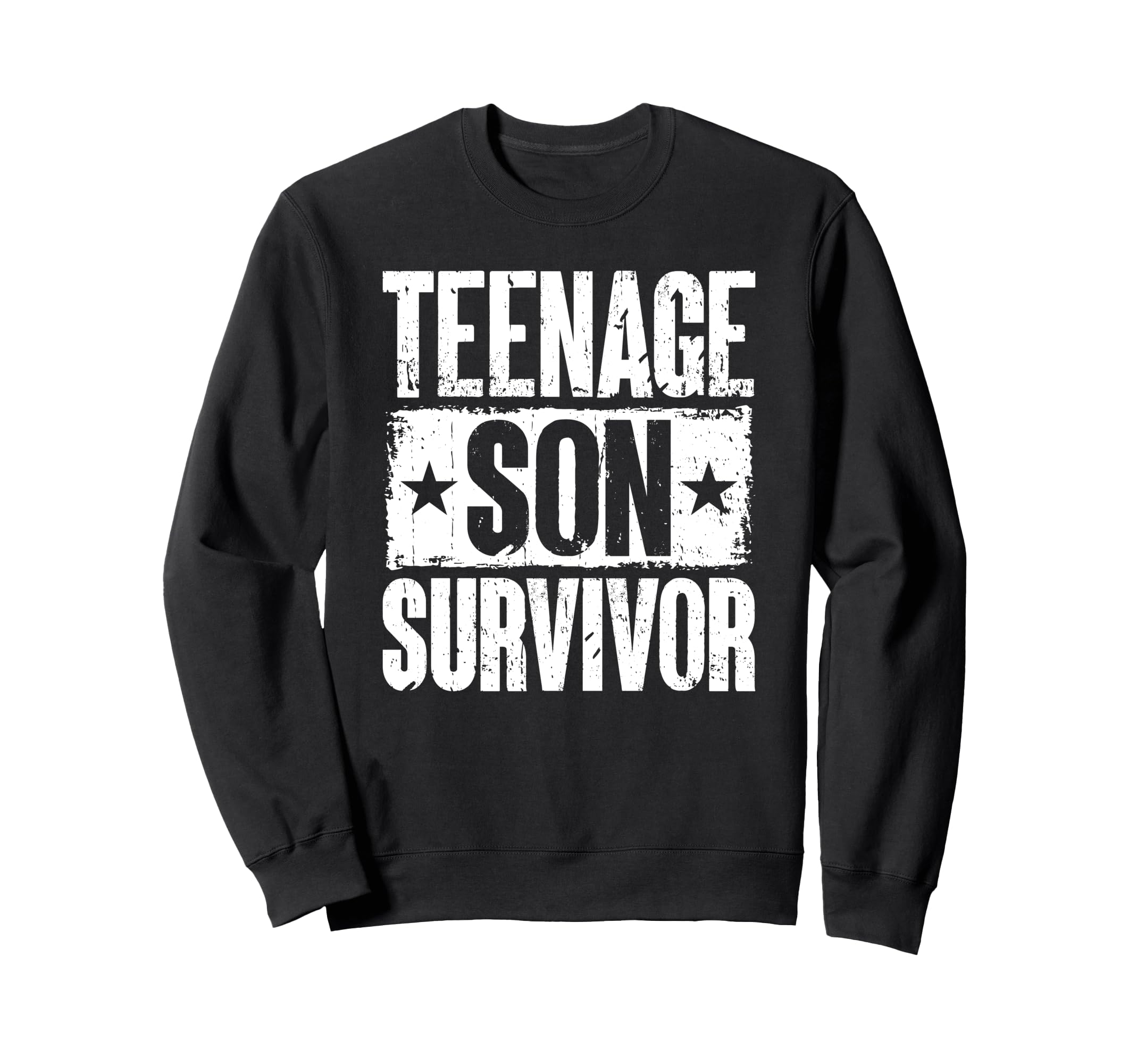 Teenage Son Survivor Parenting Mom Sweatshirt - Graphic Print for Adults - T-Shirt, Sweatshirt, Hoodie