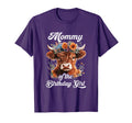 Mommy Birthday Highland Cow Farm Family T-Shirt - Graphic Print Unisex - T-Shirt, Sweatshirt, Hoodie