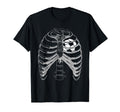 Soccer Heart Ribcage Halloween Soccer T-Shirt - Casual Everyday Wear Unisex - T-Shirt, Sweatshirt, Hoodie