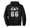 Thats My Baseball 66 Jersey Number Mom Dad Hoodie - Trendy Graphic Unisex - T-Shirt, Sweatshirt, Hoodie