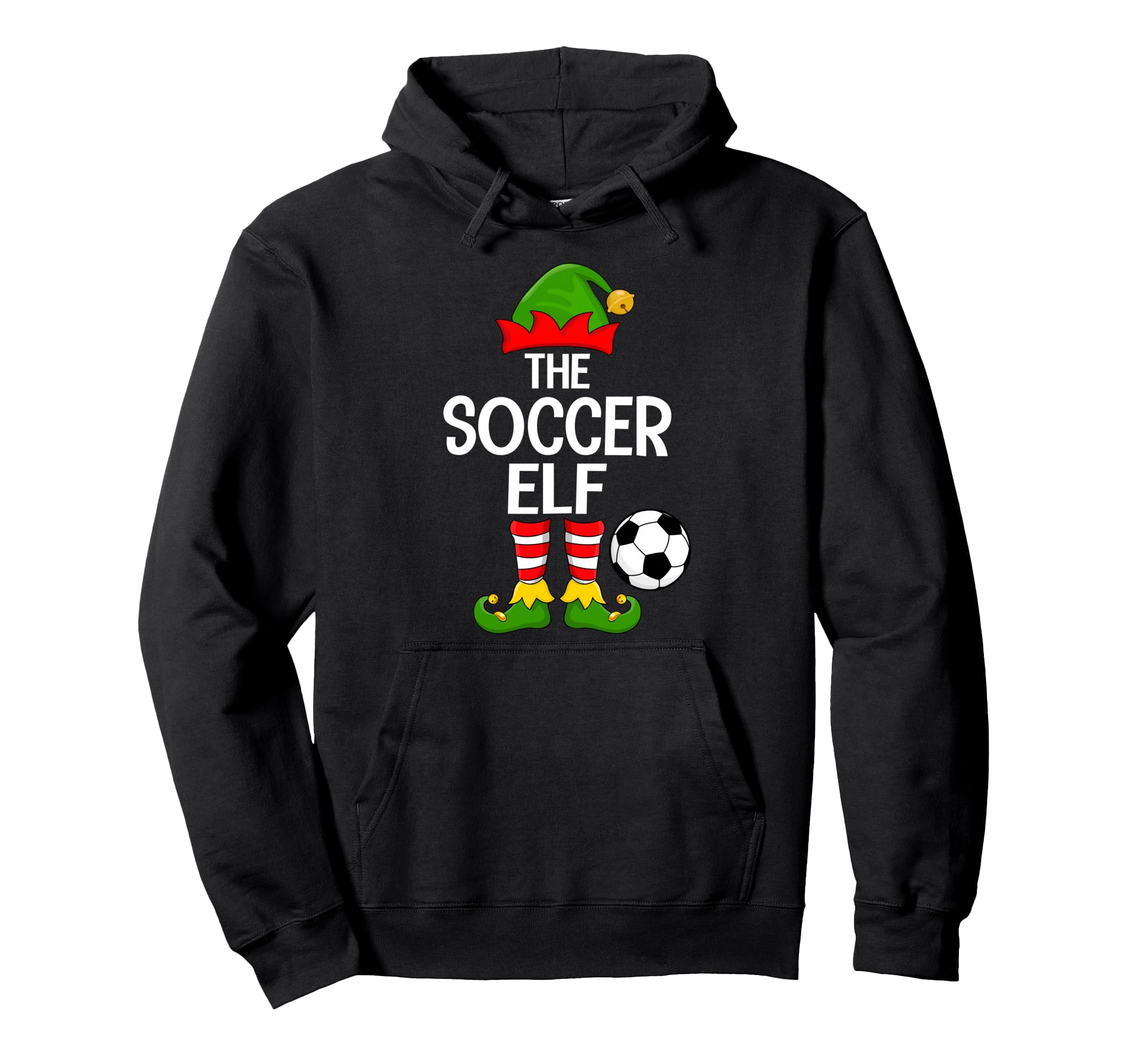 Soccer Elf Matching Family Elf Squad Hoodie - Trendy Graphic Unisex - T-Shirt, Sweatshirt, Hoodie