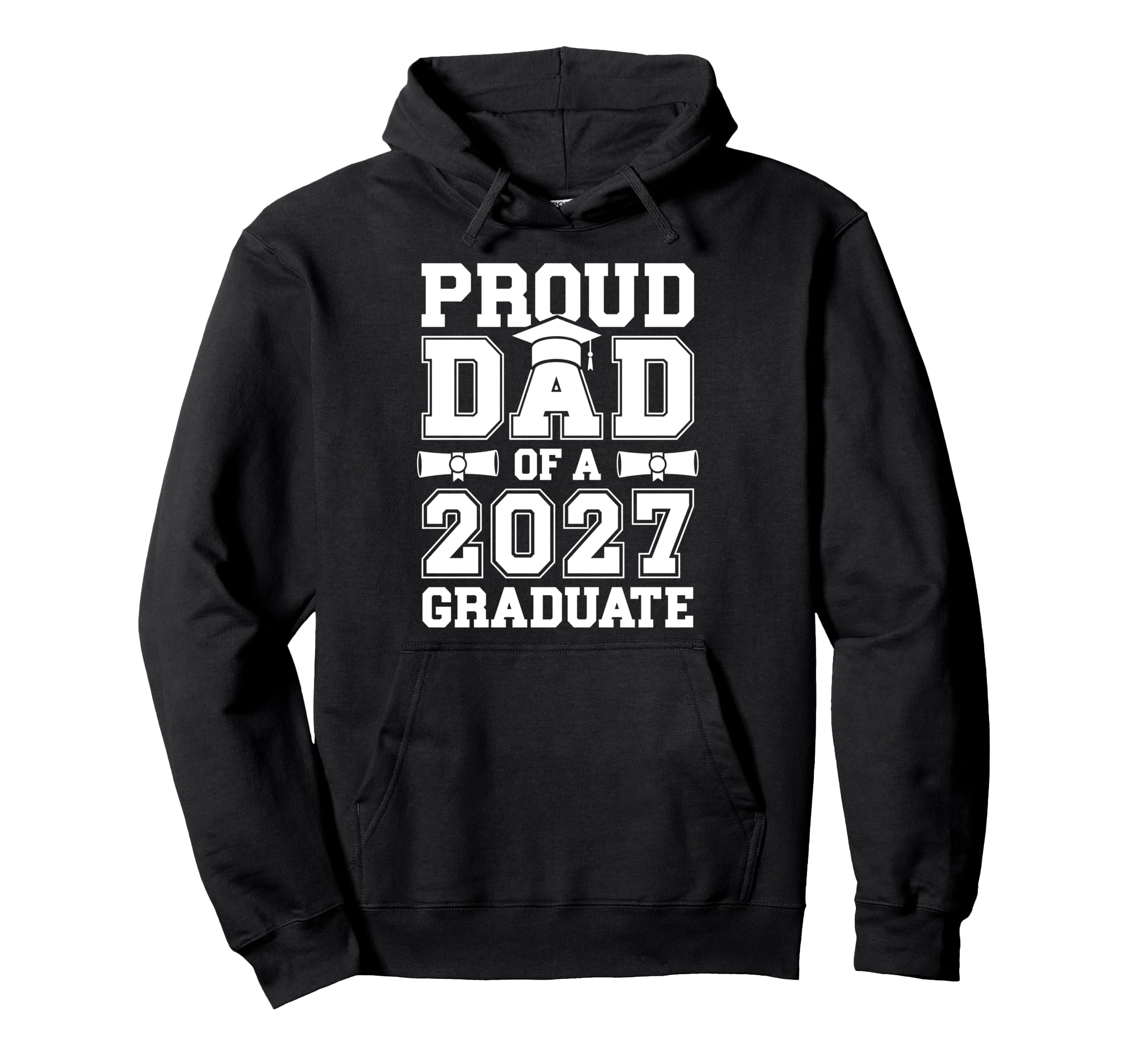 Proud Senior Dad 2027 Graduate Dad Hoodie - Custom Art Print Men Women - T-Shirt, Sweatshirt, Hoodie