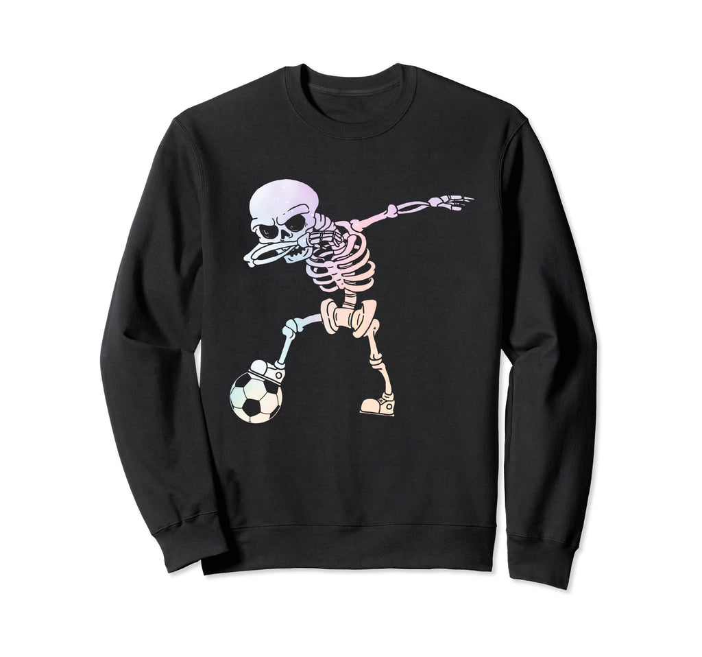 Dabbing Skeleton Halloween Soccer Sweatshirt - Fun Novelty Design Unisex - T-Shirt, Sweatshirt, Hoodie
