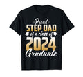 Proud Step Dad Class 2024 Graduate T-Shirt - Aesthetic Graphic for Adults - T-Shirt, Sweatshirt, Hoodie