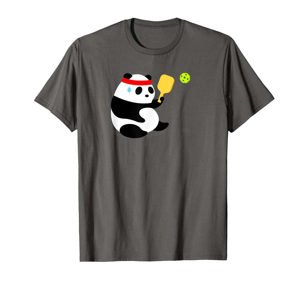 Sweaty Panda Playing Pickleball T-Shirt - Novelty Apparel Unisex - T-Shirt, Sweatshirt, Hoodie