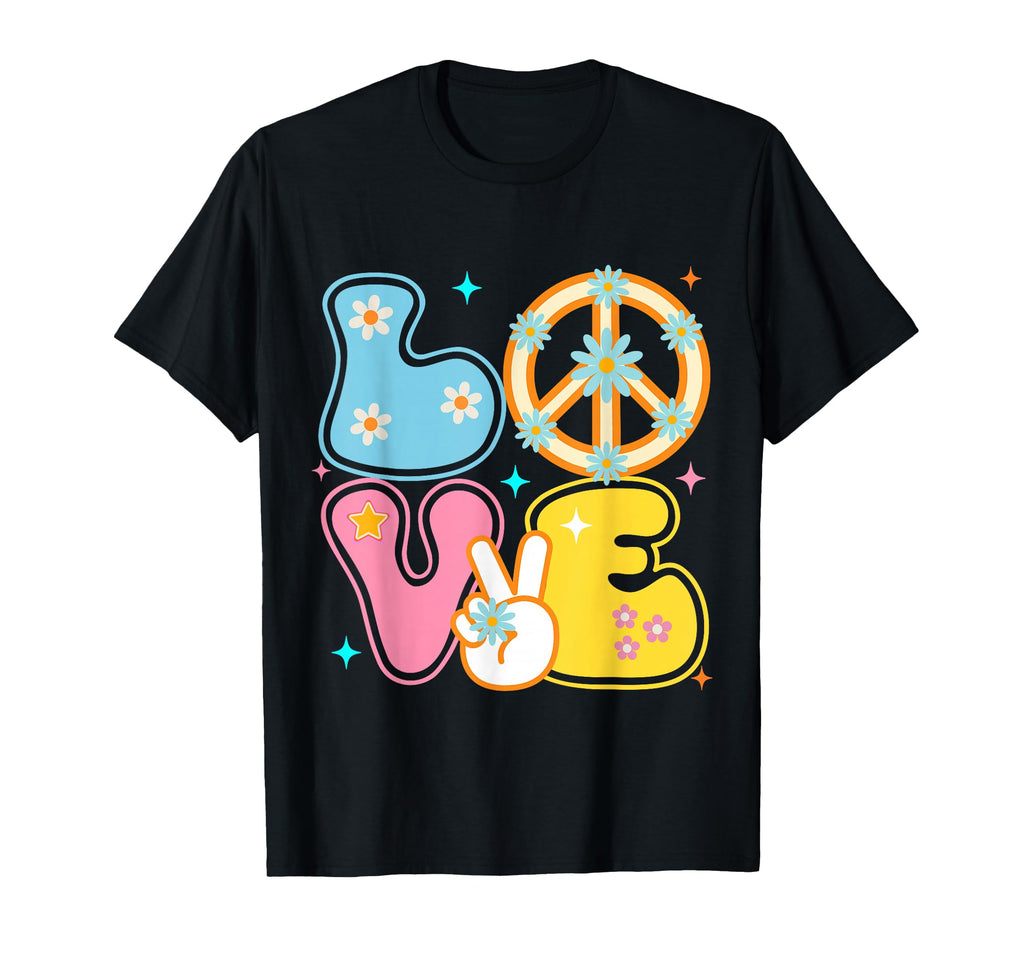 Peace Sign Love 60S 70S Tie Dye T-Shirt - Minimalist Print Men Women - T-Shirt, Sweatshirt, Hoodie