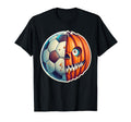 Soccer Ball Pumpkin Skull Halloween T-Shirt - Trendy Graphic Men Women - T-Shirt, Sweatshirt, Hoodie