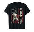 Mens Fathers Day Baseball Dad Usa T-Shirt - Custom Art Print Men Women - T-Shirt, Sweatshirt, Hoodie
