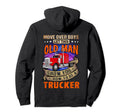Old Trucker Dad Grandpa Funny Truck Driver Hoodie - Graphic Print Men Women - T-Shirt, Sweatshirt, Hoodie