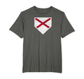 Baseball Home Plate Alabama State Flag T-Shirt - Minimalist Print Men Women - T-Shirt, Sweatshirt, Hoodie