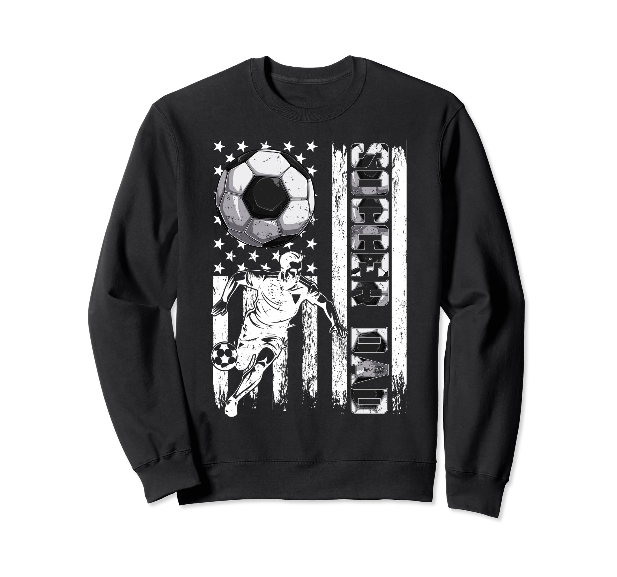 Soccer Dad Soccer Lover Fan Usa Flag Sweatshirt - Trendy Graphic Unisex - T-Shirt, Sweatshirt, Hoodie