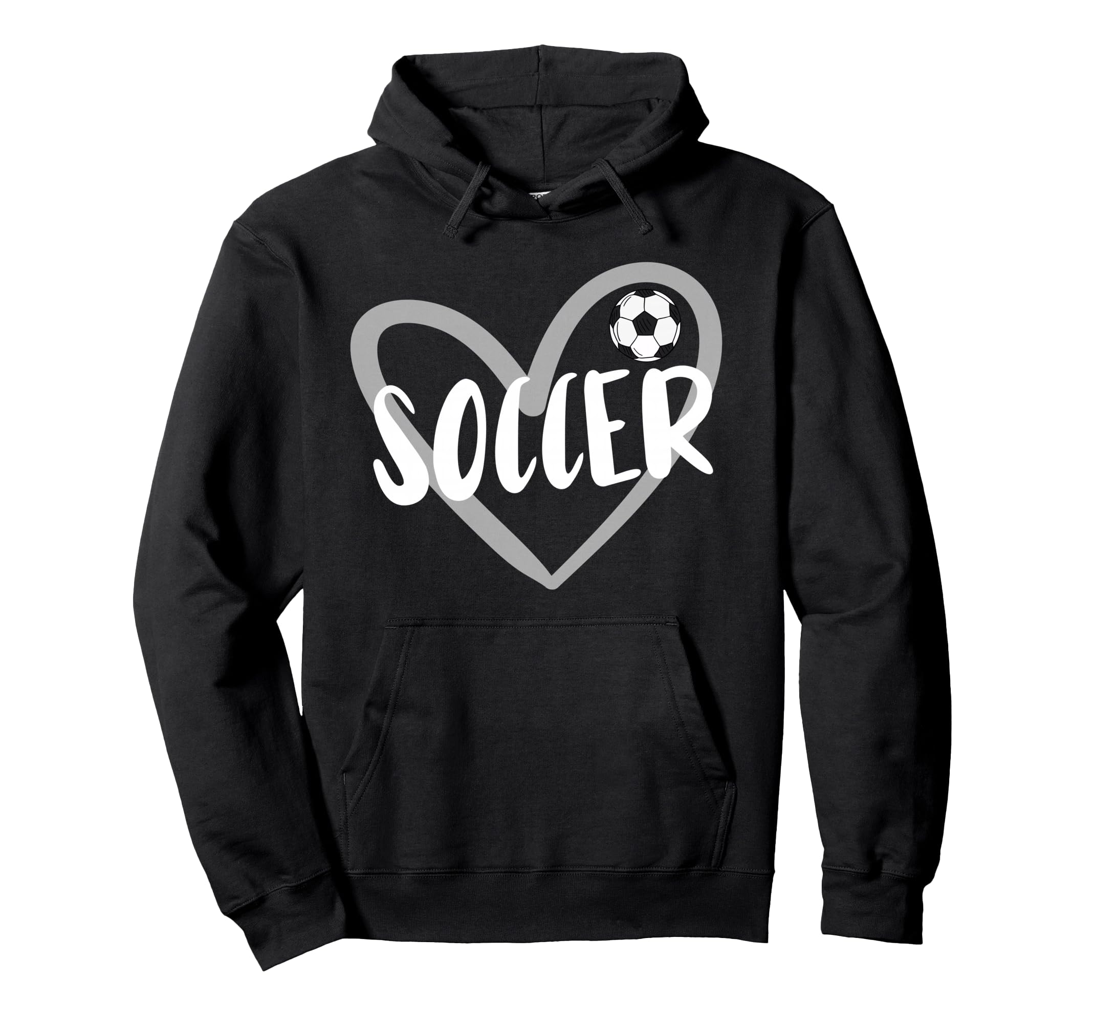 Soccer Heart Hoodie - Casual Everyday Wear for Adults - T-Shirt, Sweatshirt, Hoodie