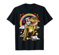 Funny Pitbull Riding Dinosaur Rainbow T-Shirt - Streetwear Style Men Women - T-Shirt, Sweatshirt, Hoodie