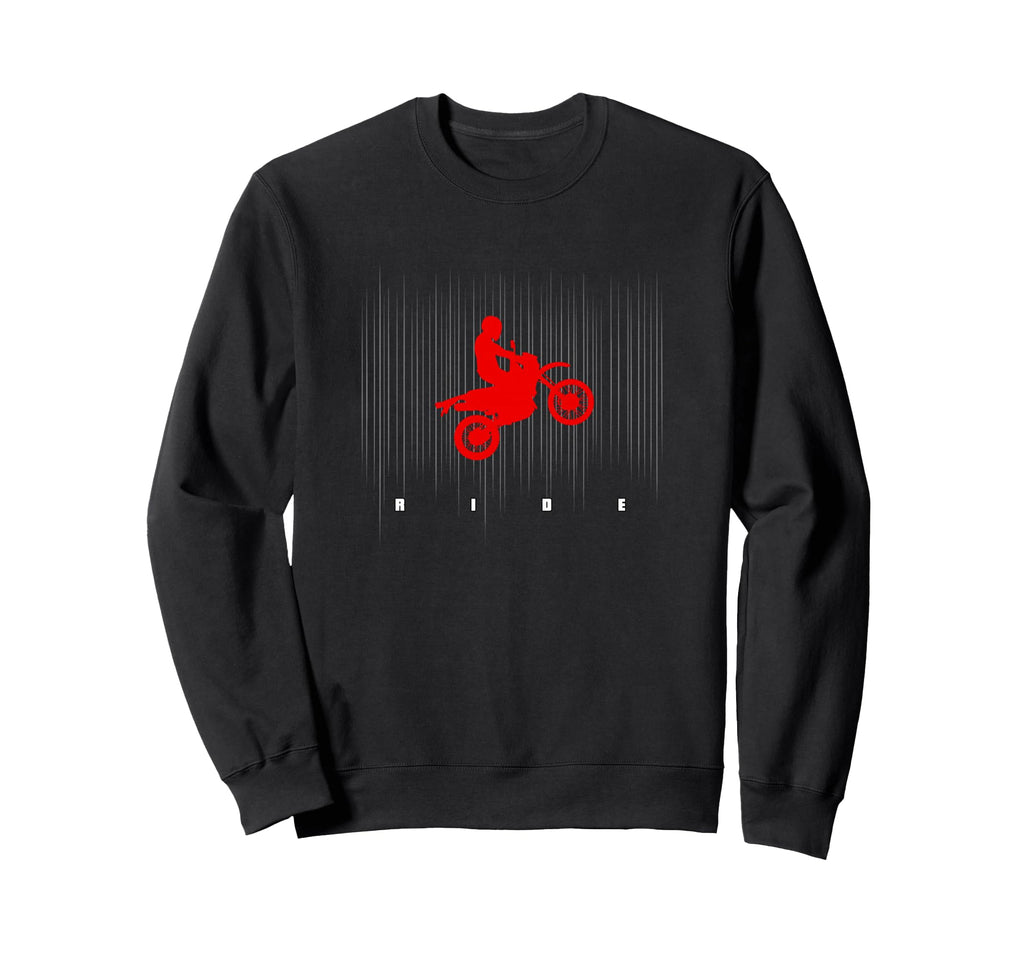 Dirt Bike Ride Logo Motif Sweatshirt - Fun Novelty Design Men Women - T-Shirt, Sweatshirt, Hoodie