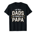 Best Dads Get Promoted To Papa T-Shirt - Aesthetic Graphic Men Women - T-Shirt, Sweatshirt, Hoodie
