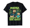 Pause Daddys Side Quest Gamer Dad Life T-Shirt - Graphic Print for Adults - T-Shirt, Sweatshirt, Hoodie