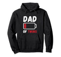 Dad Twins Fathers Day Fatherhood Empty Hoodie - Graphic Print Unisex - T-Shirt, Sweatshirt, Hoodie