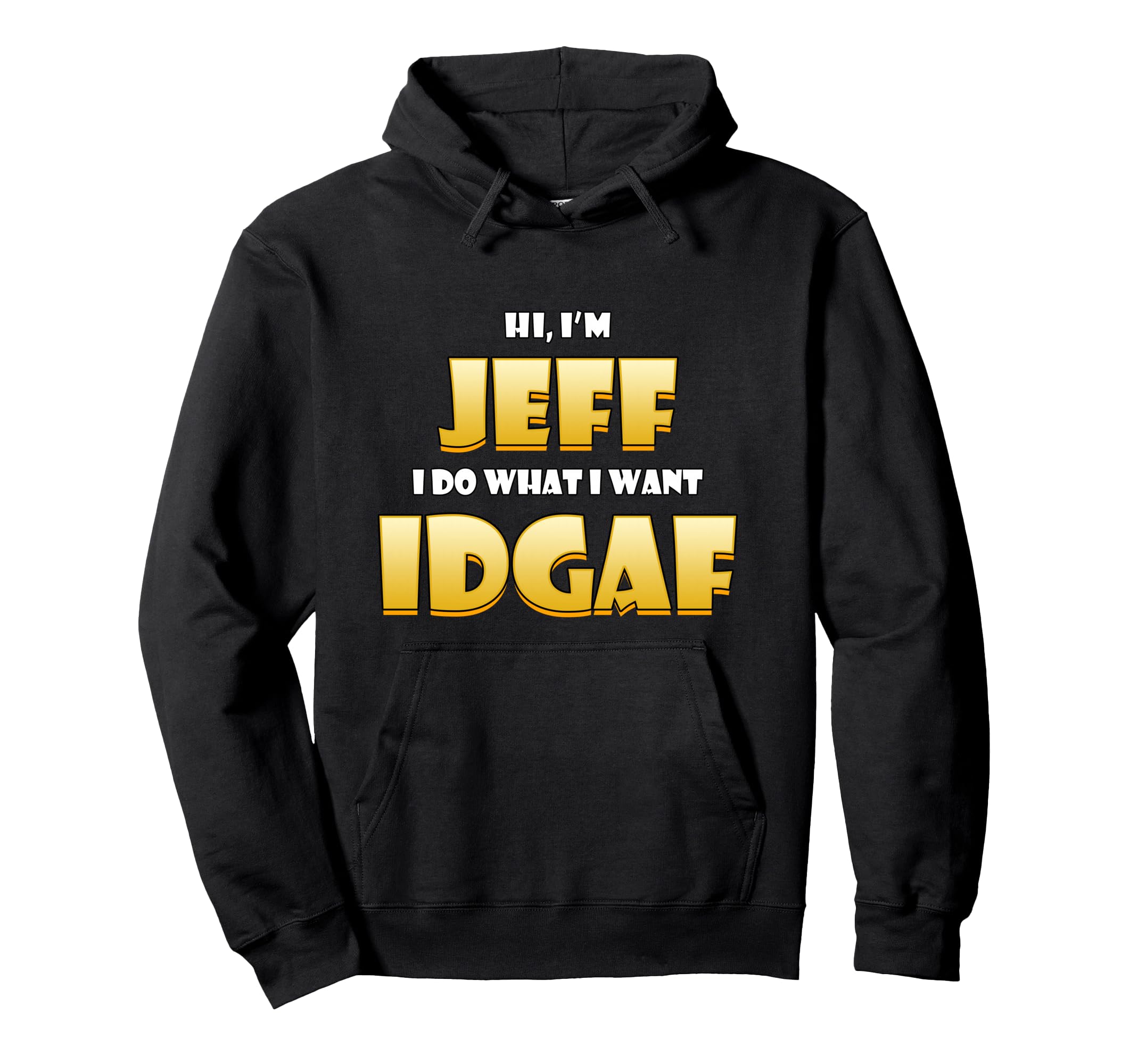 Jeff Costume Idgaf Meme Personalized Hoodie - Minimalist Print for Adults - T-Shirt, Sweatshirt, Hoodie