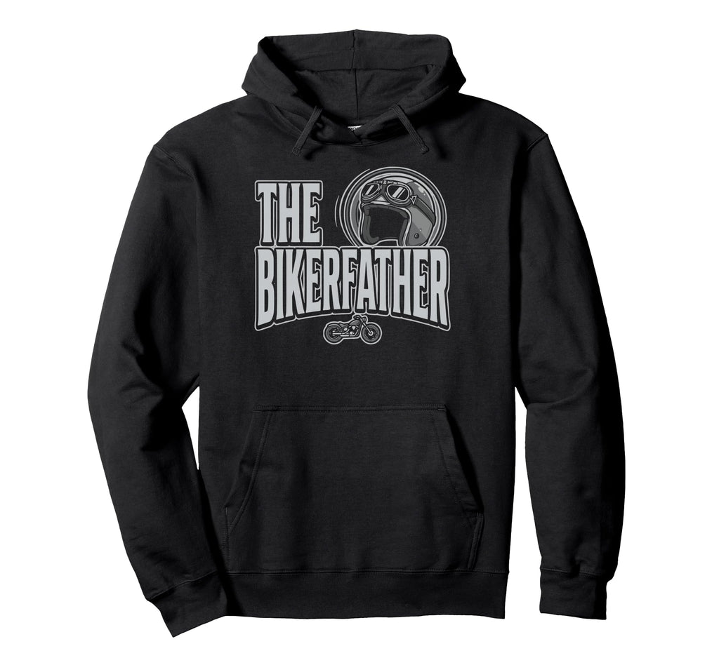Bikerfather Biking Biker Dad Hoodie - Custom Art Print for Adults - T-Shirt, Sweatshirt, Hoodie