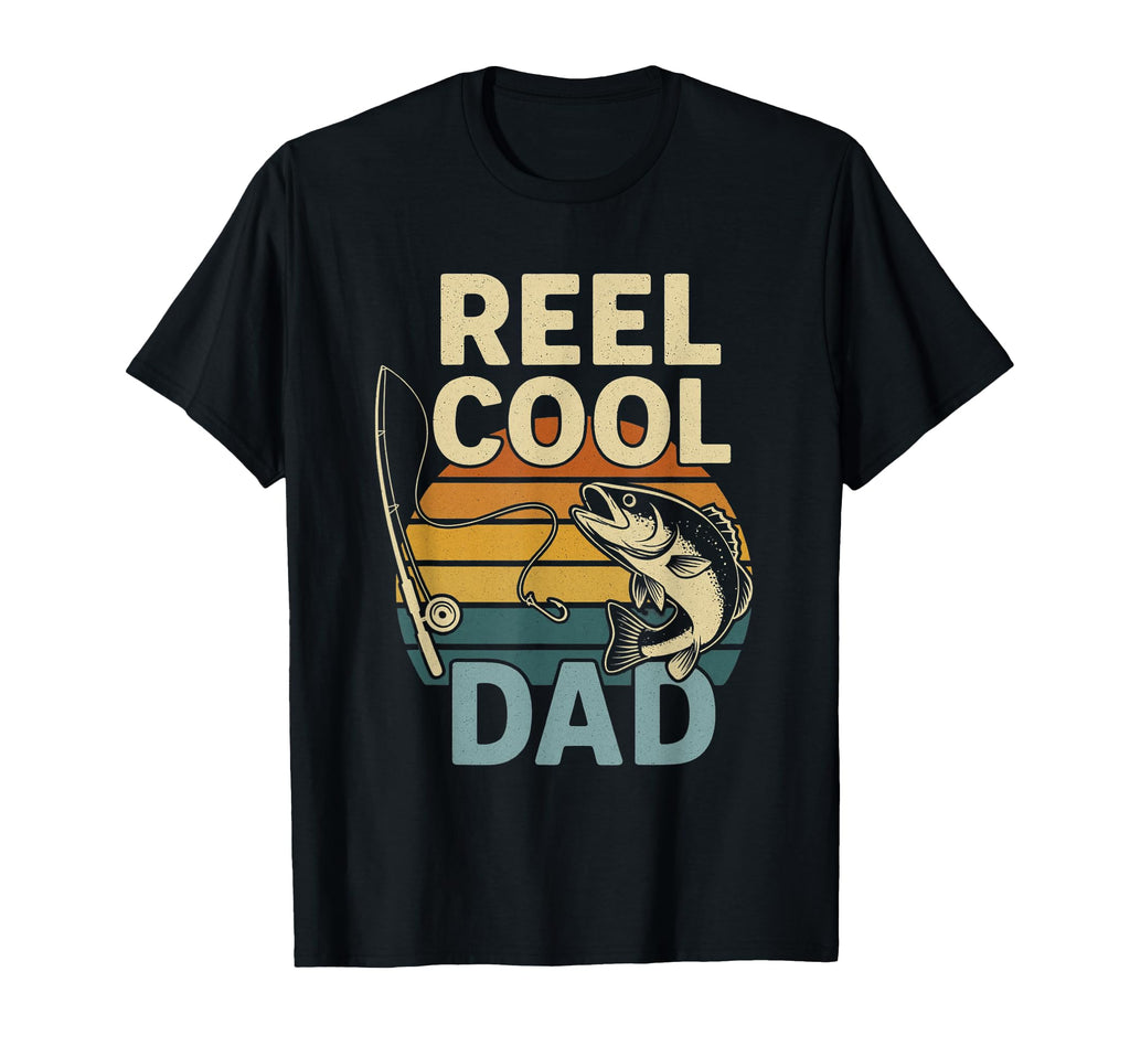 Reel Dad Funny Fathers Day Fishing T-Shirt - Minimalist Print Men Women - T-Shirt, Sweatshirt, Hoodie