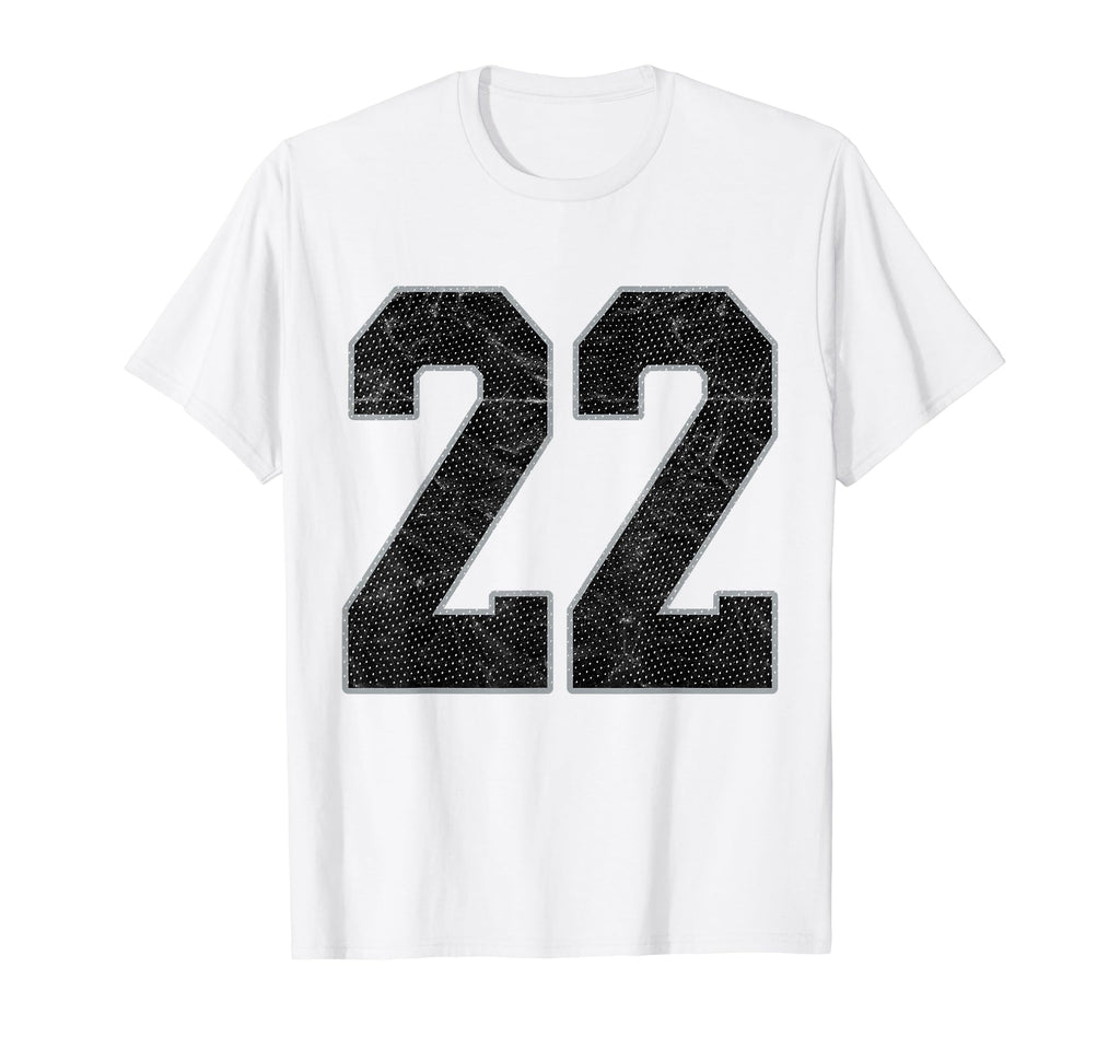 Number 22 Numbered Uniform Sports Team T-Shirt - Graphic Print for Adults - T-Shirt, Sweatshirt, Hoodie