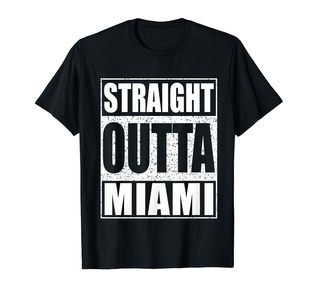 Straight Outta Miami Patriotic T-Shirt - Casual Everyday Wear for Adults - T-Shirt, Sweatshirt, Hoodie