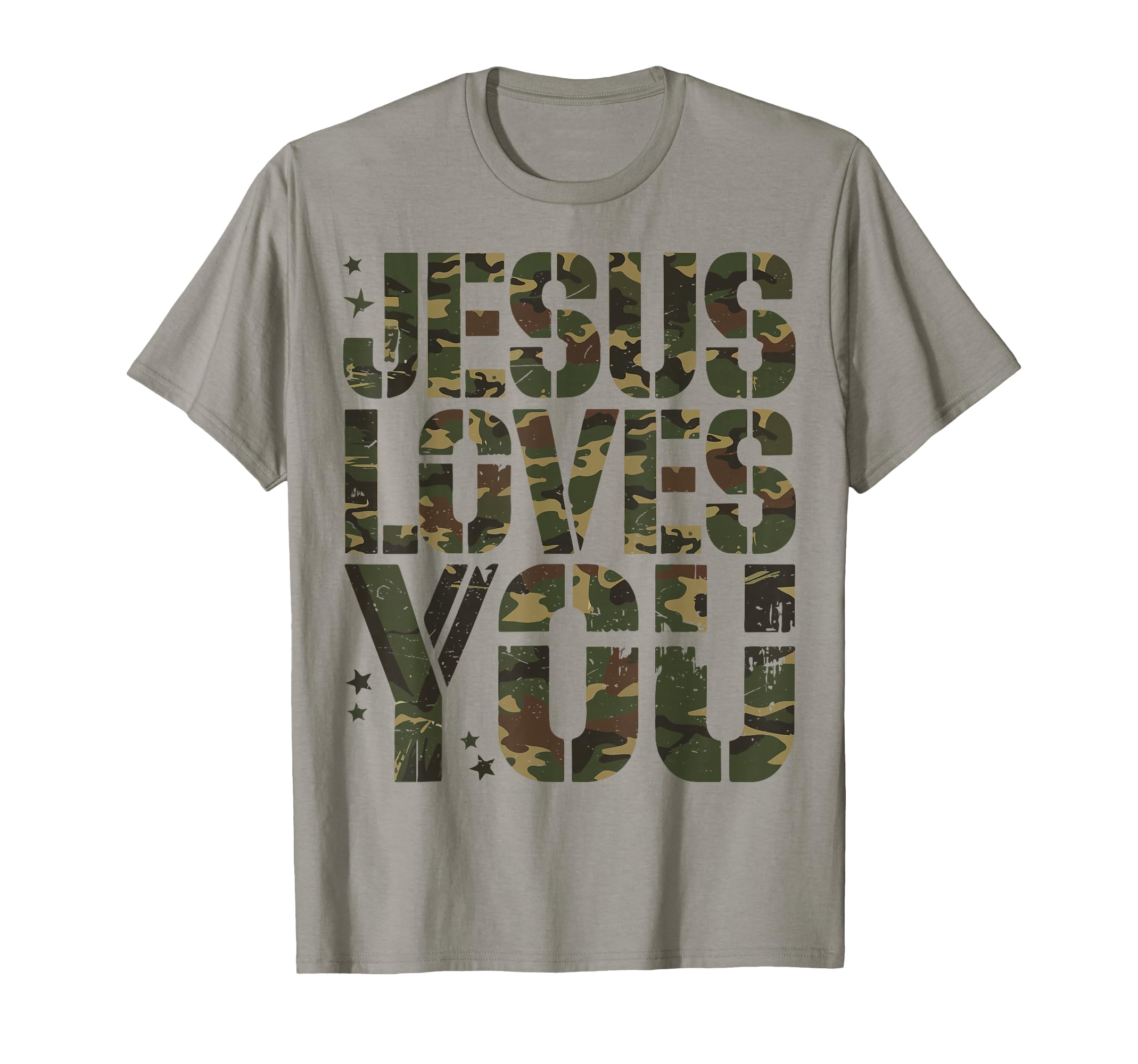 Camouflage Jesus Loves You Camo T-Shirt - Casual Everyday Wear Unisex - T-Shirt, Sweatshirt, Hoodie