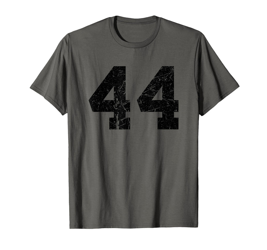 Number 44 Sport Black Distressed T-Shirt - Minimalist Print for Adults - T-Shirt, Sweatshirt, Hoodie